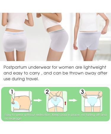 HANSILK Women's Seamless Postpartum Underwear XL White - 3 Pack - Disposable High Waist C-Section Recovery Maternity Underwear - Breathable & Comfortable - Buy Online on GoSupps.com