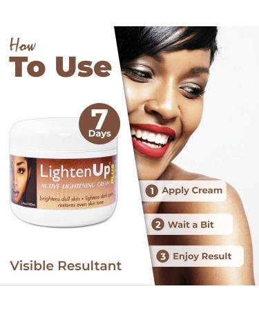 LightenUp Plus Active Skin Brightening Cream - 3.4 Fl oz / 100 ml - Cream For Face and Body - Buy Online on GoSupps.com