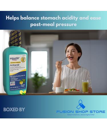 Antacid Maximum Strength- Liquid Original Flavor 12 fl. oz (Pack of 1) Boxed by Fusion Shop Store - Buy Online on GoSupps.com