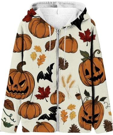 Halloween Costumes Bat Hooded Sweatshirt Long Sleeve Pocket Zipper Sport Coat Loose Women's Hooded Mens Bubble Large Yellow - Buy Online on GoSupps.com