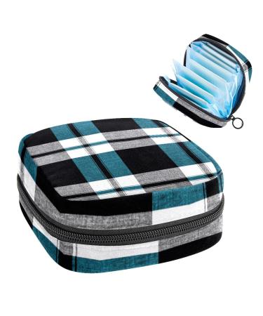Carrier pattern blue black white gray women bands storage pocket feminine menstrual cup bag nursing pad holder tampon pockets portable period pocket for women teen girls 1 piece multicolored 8
