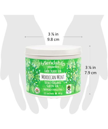 Friendship Organics Moroccan Mint Tea Bags Organic and Fair Trade Green 22 Count - Buy Online on GoSupps.com