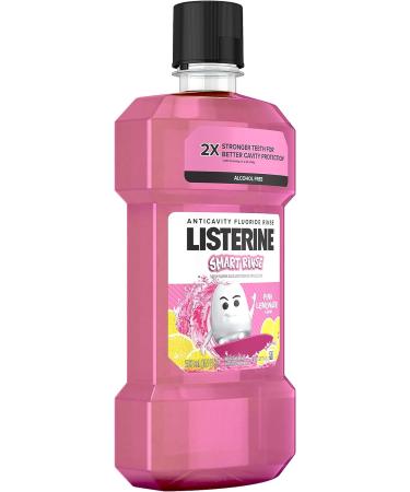 Listerine Smart Rinse Kids Fluoride Mouthwash - Pink Lemonade Flavor - 500 mL - Buy Online on GoSupps.com