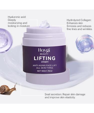 Snail Instant Face Lift Cream Snail Mucin Moisturiser Collagen Cream Anti Wrinkle Face Cream Face Moisturizer Skin Tightening Cream With Collagen & Green Tea For Tightening Lifting Smooth Fine Line - Buy Online on GoSupps.com