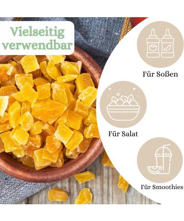  1001 Frucht 1001 Frucht Candi e mango 250g chunks of mango for yogurt cereal mix exotic dried fruit fine food candied fruit for cooking fruit candy fruit fruit candy premium quality - Buy Online on GoSupps.com