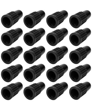 Black Presta Valve Caps Plastic Bike Tire Caps Air Dust Covers-Used on Presta/French Valves for Bicycle, MTB Mountain, Road Bike (20 Pack)