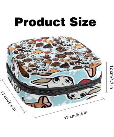 Women's Binding-Up Dog Tampon Storage Bags | Zippered Menstrual Bags with Pockets - Multi 0555 | International Shipping Available - Buy Online on GoSupps.com