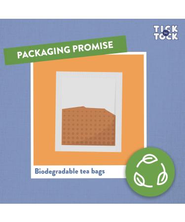 Tick Tock Rooibos Tea Caffeine-Free Naturally Sweet Herbal Biodegradable Tea Bags Rooibos Tea UK, Redbush Tea for Wellbeing and Relaxation 40 Tea Bags - Pack Of 4 - Buy Online on GoSupps.com