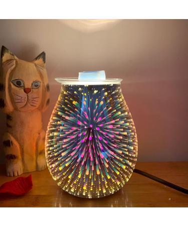 3D Glass Aromatherapy Lamp | Candle Wax Heater & Fragrance Warmer | Small Home Night Light for Relaxation - Buy Online on GoSupps.com
