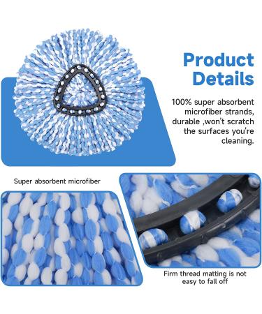 Carpoly Spin Mop Refill Microfiber Replacement Heads - Blue (Pack of 6) - Buy Online on GoSupps.com