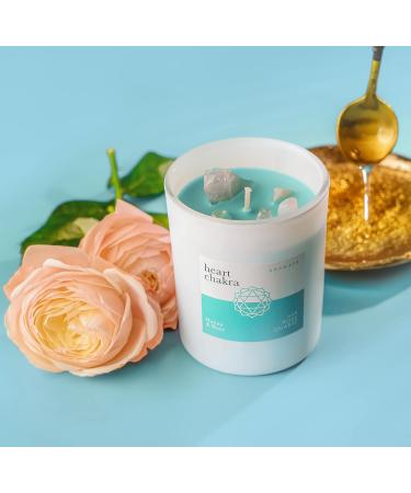 Chakra Abundance Candle Set of 3 with Crystals | Aromatherapy Meditation Yoga & Reiki Gifts | Mindfulness Candle Box - Buy Online on GoSupps.com