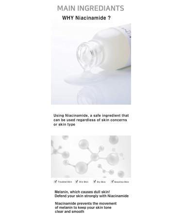 Korean Skin Care Serum - Vitamin B & C Face Serum with Niacinamide 10% & Zinc 1% - Hydrating K Beauty Facial Serum 1fl.oz (30ml - Buy Online on GoSupps.com