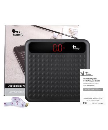 Digital Body Weight Bathroom Scale  High Precision Measurements Scales with Large Non Slip Silicone Platform and LCD Digital Display  400lbs/180kg Capacity (Black) 1-Black - Buy Online on GoSupps.com