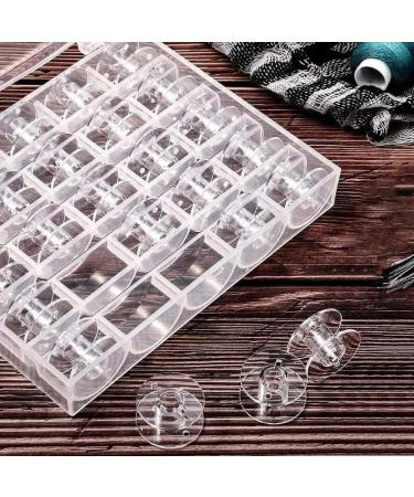 54 PCS Bobbins for Sewing Machine  Contains 2 Pack Transparent 25 Empty Slots Spools and Box  Extra 4 Plastic H-Shaped Floss Bobbins - Buy Online on GoSupps.com