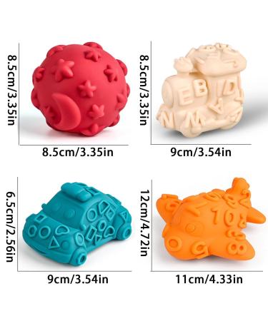 Shxupjn Sensory Balls for Children - Soft Bite Ring Toys Bright Colorful Massage Balls Multi-Sensory Gifts for Newborns & Kids - Buy Online on GoSupps.com