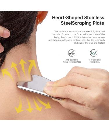 Stainless Steel Gua Sha Facial Tools | Reduce Puffiness & Enhance Lymphatic Drainage - Buy Online on GoSupps.com