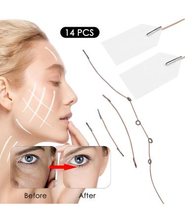 14PC Instant Invisible Face Sticker & Neck Lift Band | V-Shaped Anti-Aging Facial Tape - Buy Online on GoSupps.com