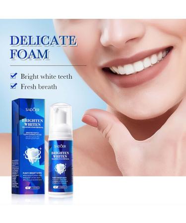 Teeth Whitening Toothpaste Foam 60ml | Bright White Teeth Mousse for Stain Removal - 1PC - Buy Online on GoSupps.com