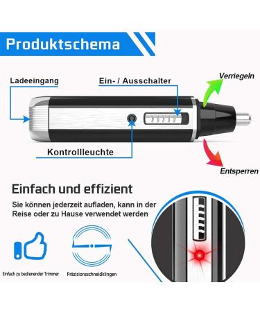 Buy 4-in-1 Ear & Nose Hair Trimmer for Men - USB Rechargeable Waterproof Facial & Eyebrow Grooming Tool - Buy Online on GoSupps.com