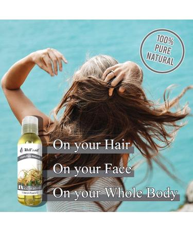 Wells 100% Pure Rice Bran Oil 4oz - Antioxidant-Rich, Vitamin E & B12 - Moisturizing Formula - Buy Online on GoSupps.com