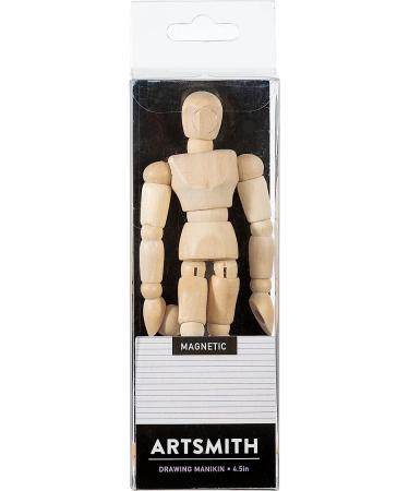 Artist Manikin Posable Figure - 4.5 Magnetic Wood Mannequin Form for Human Figure Drawing - Full Body Mini Wooden Art Model on Stand - Life Drawing Supplies 4.5" Magnetic - Buy Online on GoSupps.com