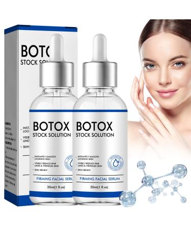 Botox Face Serum Botox in A Bottle with Vitamin C & E Botox Stock Solution Facial Serum Instant Face Lift Cream Anti Aging Serum Plump Skin(2pcs)