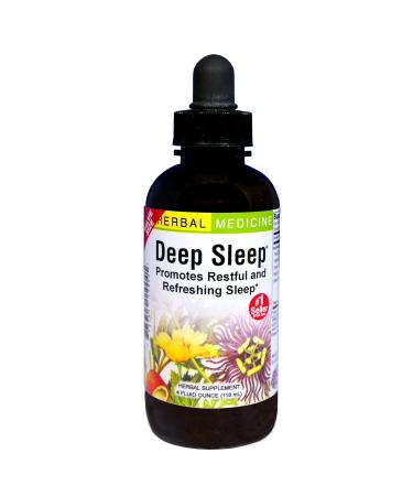 Herbs Etc. Deep Sleep Classic Liquid Extract - Herbal Supplement for Natural & Gentle Sleep Support - Restful Sleep Supplement with Passionflower Chamomile & Lemon Balm - 4 fl oz (157 Servings) 4 Fl Oz (Pack of 1)