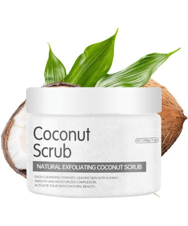 Gommage au sel pour le corps | 200g Douche Corps Avec Sel Naturel | Lissage Exfoliant Pour La Peau - Pour La Luminosit Soins De La Peau Morte Beaut Pour Les Mains Et Les Pieds Zone Bikini Dos Et Noix de coco 1 unit (Lot de 1) - Buy Online on GoSupps.com