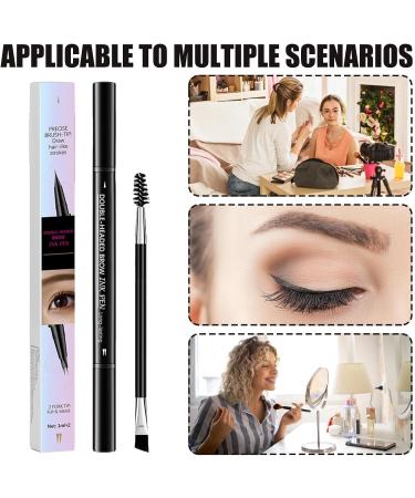 Eyebrow 2in1 Eyebrow Pen Longlasting SmudgeResistant Precision Shaping Doublesided Cosmetic for Professional Makeup 5 - Buy Online on GoSupps.com