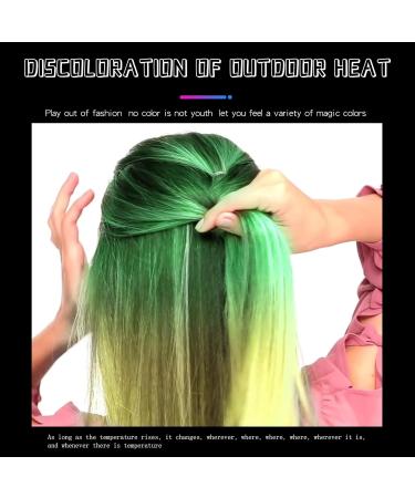 Couleur De Cheveux D grad e Teinture Temporaire Non Dommageable Lavage Facile Styles Vibrants For Un Usage Quotidien Doux For Les Et Le Cuir Chevelu(Green and yellow) - Buy Online on GoSupps.com