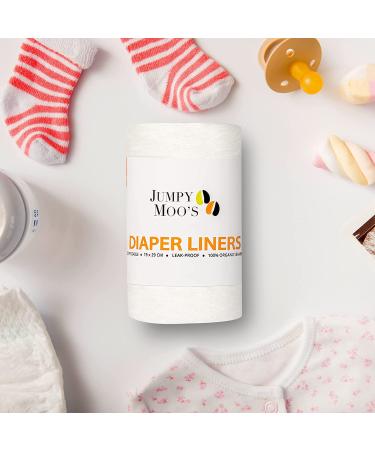 JM Disposable Bamboo Diaper Liners 7.5x11.5 inches, Fragrance & Chlorine Free, Highly Absorbent, Biodegradable Inserts - 100 Sheets/Roll, Pack of 4 - Buy Online on GoSupps.com