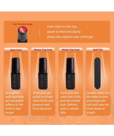 Red Glitter Gel Nail Polish Set - 9 Colors with Cat Eye Magnet, Sequins, and Gold Nail Art - UV LED Soak Off Kit with Base Coat, Matte Top Coat, and Bonus Nail File - The Golden Danube River-682 - Buy Online on GoSupps.com
