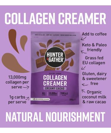 Grass Fed Cacao Collagen Creamer 300g | Type 1 & Type 3 Bovine Collagen Peptides | Dairy Free | 13,000mg per Serve | Support Hair Skin Nails Muscles - Buy Online on GoSupps.com