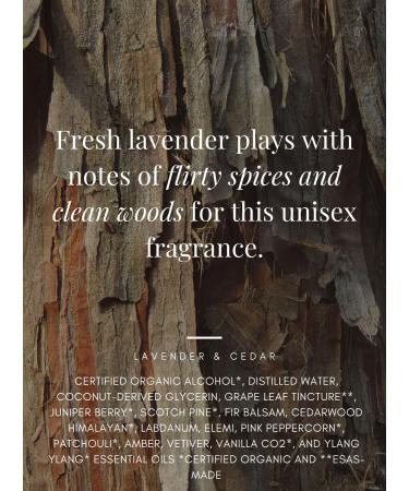 Organic Fragrance Mist (1 oz Lavender & Cedar) 0.33 Fl Oz (Pack of 1) Lavender & Cedar - Buy Online on GoSupps.com