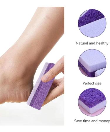 6 Pcs Pumice Stone for Feet Double Sided Foot Scrub Feet Hard Skin Callus Remover Scrubber Ideal for Smooth Heels Exfoliating Dead Skin Suitable for Home and Beauty Salons(Purple) - Buy Online on GoSupps.com
