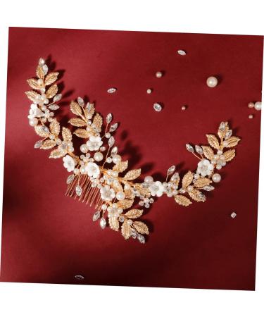 Ipetboom 1pc Soft Pottery Flower Comb Bridal Comb Wedding Hairpin Hair Bands for Womens Hair Bridal Jewellery Flower Hair Side Comb Wedding Hair Comb Combs Headband Women's Pearl Alloy - Buy Online on GoSupps.com