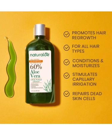 Hair Fall Control Shampoo - 100% Vegan Aloe Vera Infused Eco-Friendly & Cruelty-Free | No Parabens or Silicones - 12 fl oz - Buy Online on GoSupps.com