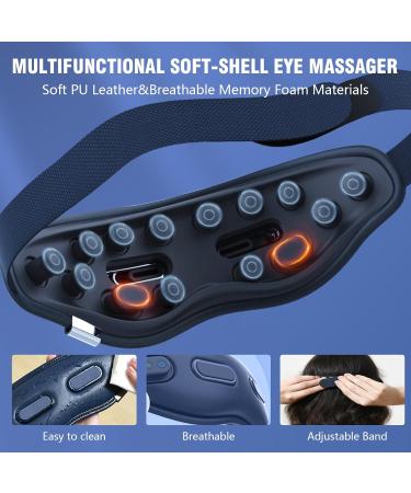 Eye Massage Device - Electric Visual Eye Massager with Warmth & Vibration for Swollen Dry Eyes | Improve Sleep | Perfect Gift for Men & Women - Buy Online on GoSupps.com