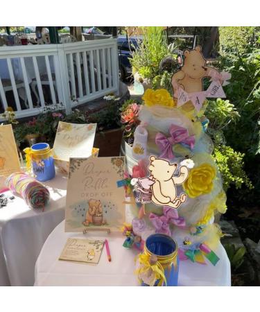 Classic Pooh Cake Topper Bear with Daisy Flower For Winnie Baby Shower Decorations Birthday Supplies Centerpiece - Buy Online on GoSupps.com