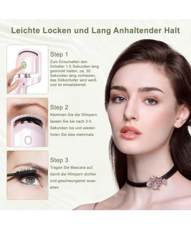 Eyelash Curler USB Rechargeable Electric Eyelash Curler Electric Eyelash Curler with 2 Temperature Settings Professional Eyelash Curler for Long Lasting Natural Curling (White) - Buy Online on GoSupps.com