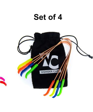 Wonder Care Yurveda Copper Tongue Cleaner Set - 4 Colored Ayurvedic Cleaners for Bad Breath Relief - Buy Online on GoSupps.com