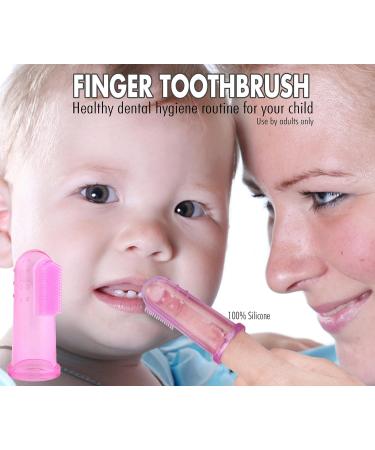 Baby Buddy Pink Finger Toothbrush 3 Pack - Gentle Infant Teeth Cleaning - Buy Online on GoSupps.com