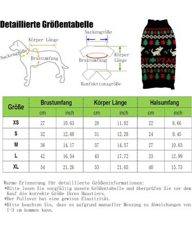 Hrttsy Christmas Dog Sweater - Warm Winter Coat for Small & Medium Dogs - Cute Black Pullover Pet Costume - Buy Online on GoSupps.com