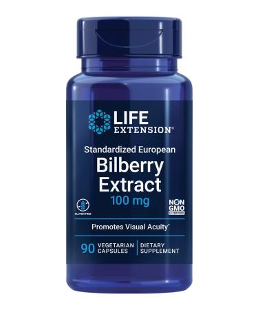 Life Extension Standardized European Bilberry Extract 100 mg 90 Vegetarian Capsules