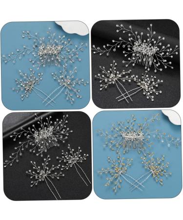 Angoily 1 Set Bridal Headwear Wedding Hair Pin Wedding Hair Decoration Pearl Hair Accessories Pearl Tiara Pearl Hair Clip Bridal Hair Accessories Zinc Alloy Comb Bride Diamond - Buy Online on GoSupps.com