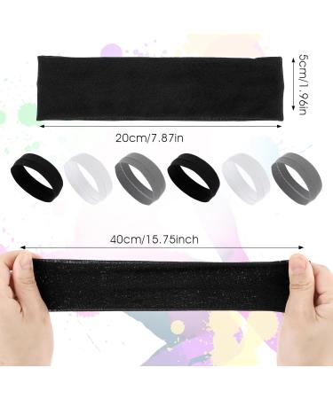 Pack of 6 Non-Slip Fitness Headbands for Women | Elastic Sweat-Absorbing Yoga Gym Running & Tennis Hair Bands - Buy Online on GoSupps.com