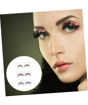 FRCOLOR 3 Pairs Fluorescent False Eyelashes Lashes with Color Lashes with Glitter Colored Lashes Glitter Lash Extensions Glitter Lashes Long Fake Eyelash Slim High-grade Fiber Sequins 3d - Buy Online on GoSupps.com