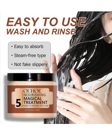 OUHOE Magical Nourishing Treatment OUHOE Magical Hair Mask 5 Seconds to Restore Soft Hair Deep Conditioner for Dry and Damaged Hair (1pc) - Buy Online on GoSupps.com