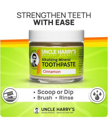 Uncle Harry's Cinnamon Remineralizing Toothpaste | Natural Whitening & Fresh Breath | Enamel Safe & Vegan | Fluoride Free (4 Pack) - Buy Online on GoSupps.com