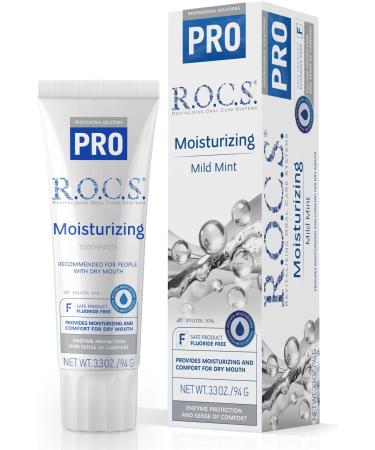 R.O.C.S. PRO Toothpaste - Non-Fluoride Oral Care for White Teeth, Healthy Gums (Moisturizing, Pack of 1)